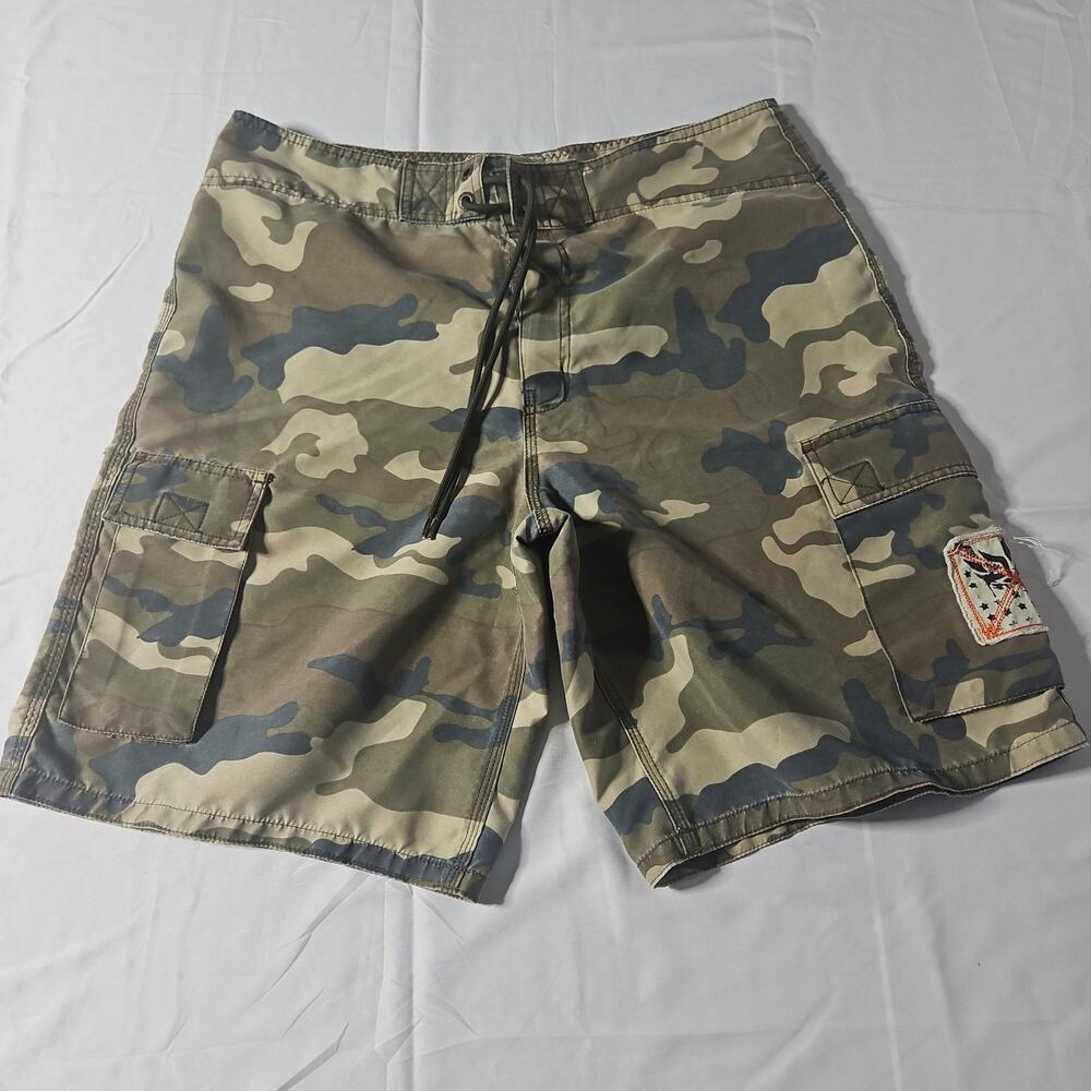 Mossimo Green Baggy Cargo Shorts Mens 34